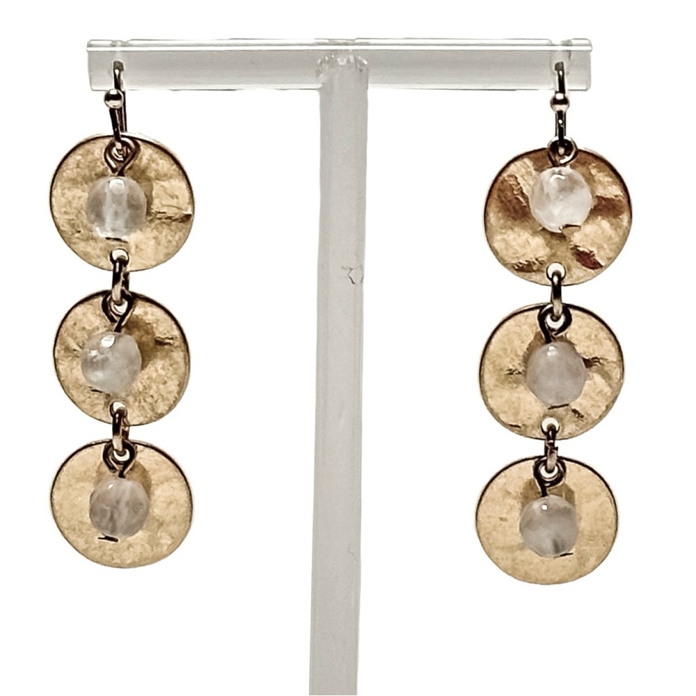 Nordstrom Melrose And Market Gold Tone Disk Drop Earrings